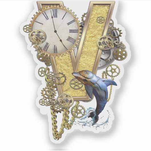 Sticker de personnalisation Anniversaire Lettre V (Devant)