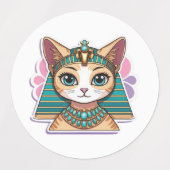Sticker de Pharaoh Cat Mandala Cactus (Design 1)