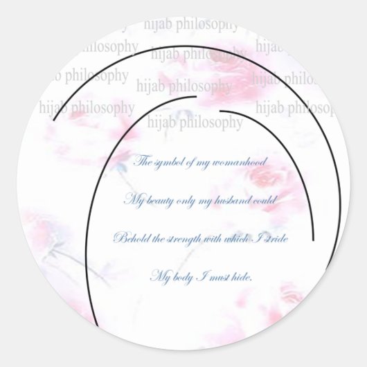 Sticker de philosophie du hijab (Devant)