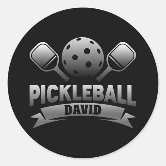 Sticker de Pickleball de nom personnalisé (Devant)