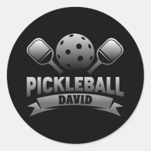 Sticker de Pickleball de nom personnalisé