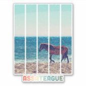Sticker de plage d'Assateague Wild Horse (Devant)