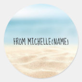 Sticker de plage pour fermer une enveloppe (Devant)