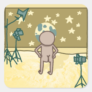 Sticker de plaisanterie Fake Moon Landing