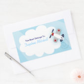 Sticker de plaque de livre personnalisée Aviator A (Enveloppe)