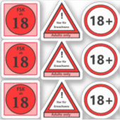Sticker de plus de 18 ans (Devant)