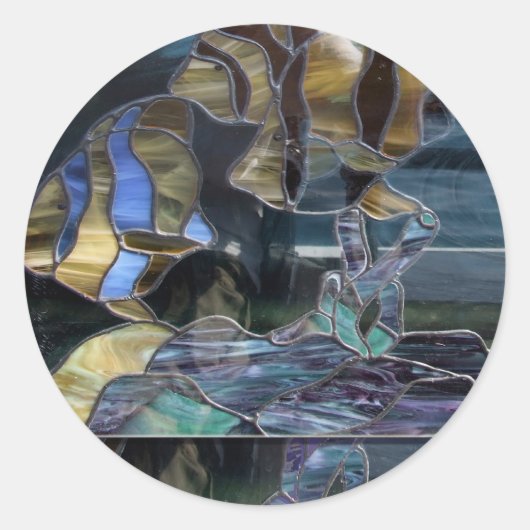 Sticker de poisson en verre tendu (Devant)