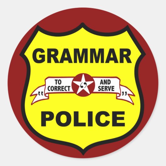 Sticker de police de grammaire (Devant)