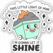 Sticker de pompier - "Cette petite lumière à moi (Recto)