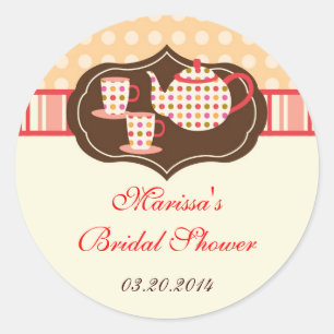 Sticker de pot de thé pois