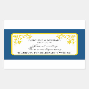 Sticker de préférence de mariage floral