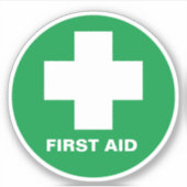 Sticker de premiers soins et d'urgence /Vert (Devant)