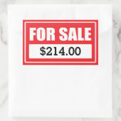 Sticker de prix personnalisé à vendre (Sac)