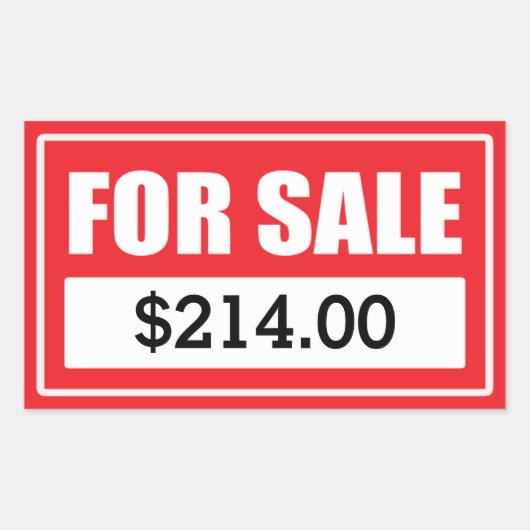 Sticker de prix personnalisé à vendre (Devant)