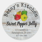 Sticker de produit de gelée de poivre doux (Devant)