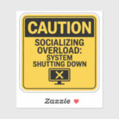 Sticker de prudence - Socialization Overload Warni (Feuille)