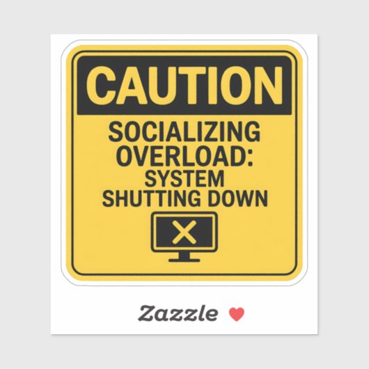 Sticker de prudence - Socialization Overload Warni (Feuille)