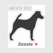 Sticker de race de chien Silhouette Fox lisse (Feuille)