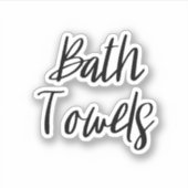 Sticker de rangement des serviettes de bain (Devant)