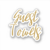 Sticker de rangement des serviettes d'hôtes (Devant)