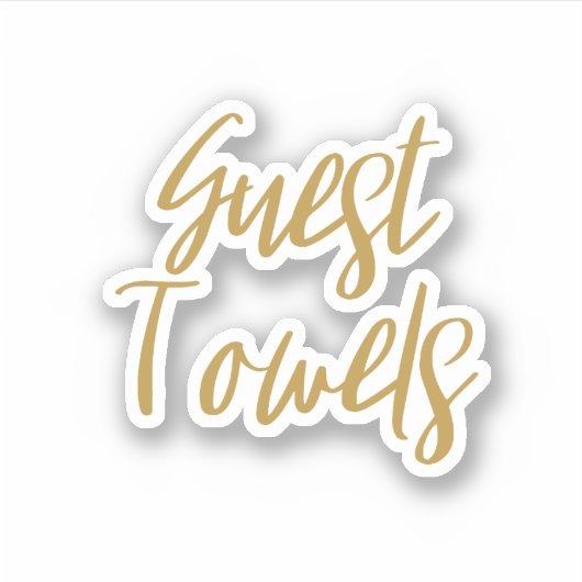 Sticker de rangement des serviettes d'hôtes (Devant)