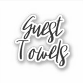 Sticker de rangement des serviettes d'hôtes (Devant)