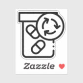 Sticker de rappel de renouvellement d'ordonnance (Feuille)