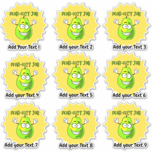 Sticker de récompense de professeur personnalisé (Devant)