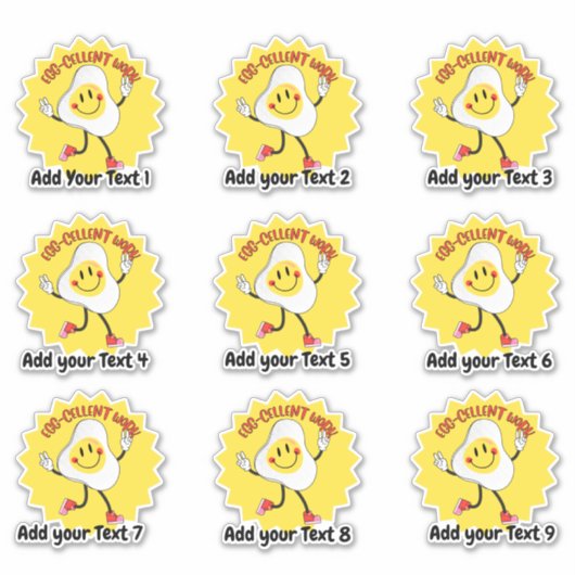 Sticker de récompense pour enseignant de nourritur (Devant)