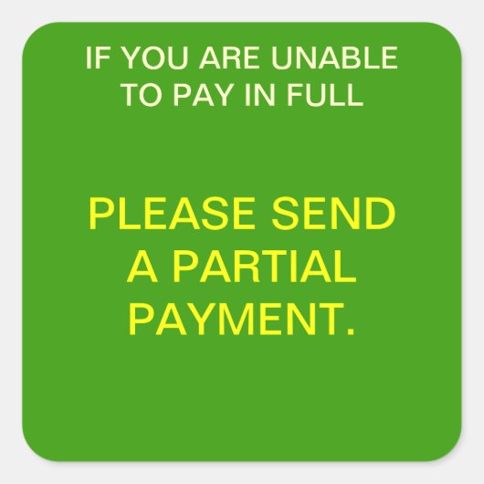 Sticker de recouvrement de demande de paiement par (Devant)