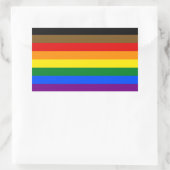 Sticker de rectangle de fierté LGBTQ+ inclus POC (Sac)