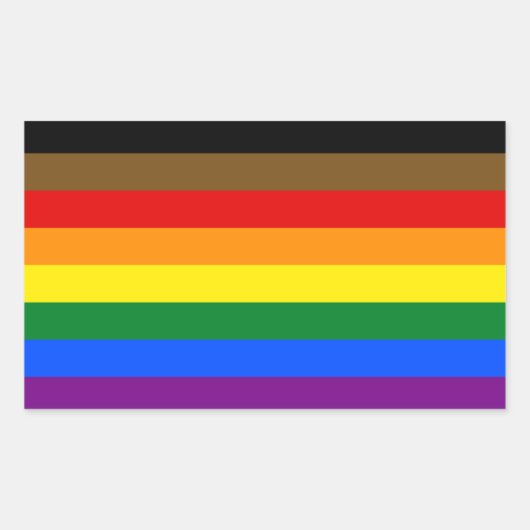 Sticker de rectangle de fierté LGBTQ+ inclus POC (Devant)