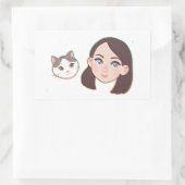 Sticker de rectangle Wini et Matty (Sac)