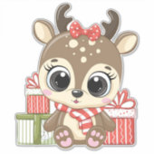 Sticker de rennes de Noël (Devant)