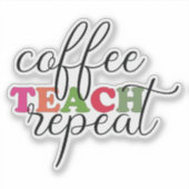 Sticker de répétition de l'enseignement du café ~ (Devant)