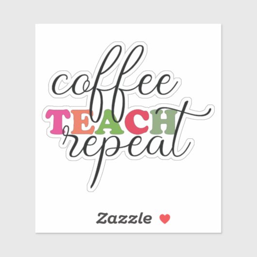 Sticker de répétition de l'enseignement du café ~ (Feuille)