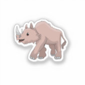 Sticker de rhinocéros laineux Little Sascha (Recto)