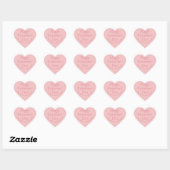 Sticker de Saint Valentin Breezy Pink Heart (Feuille)