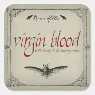 Sticker de sang vierge Halloween Jar Étiquette