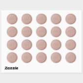 Sticker de sceau de cire en latte rose initial de  (Feuille)