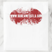 Sticker de screamfest- ovale (Sac)