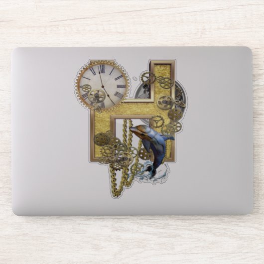 Sticker de sculpture H Capital Steampunk (Ordinateur)