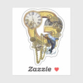 Sticker de sculpture Steampunk Capital G (Feuille)