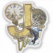 Sticker de sculpture Steampunk Capital J (Devant)