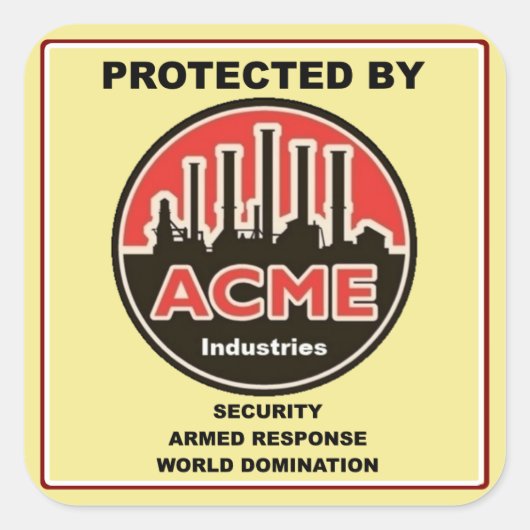 Sticker de sécurité Acme Industries (Devant)