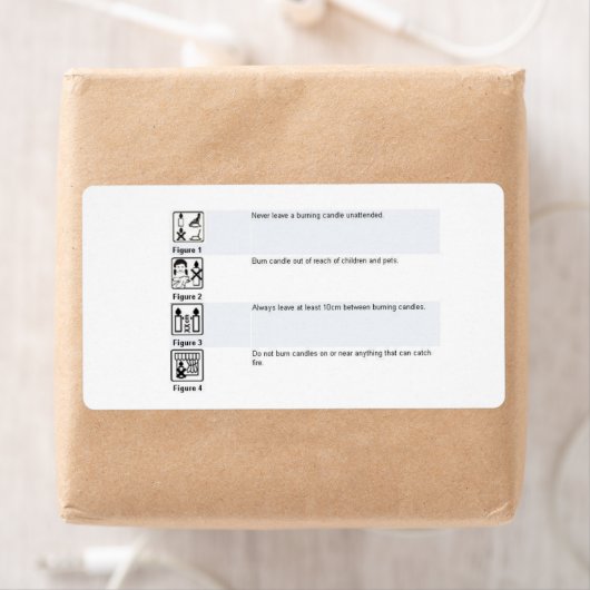 Sticker de sécurité aux bougies (En situation)