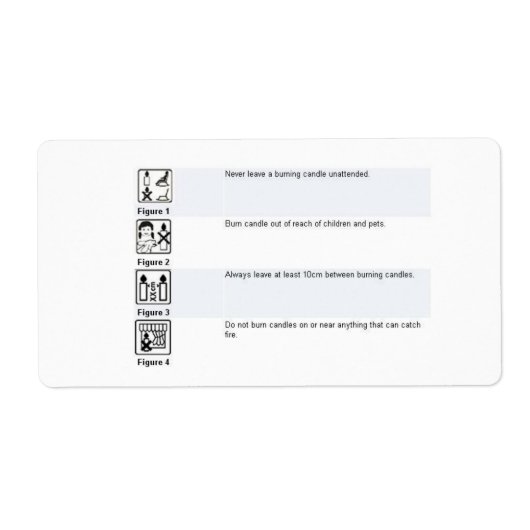 Sticker de sécurité aux bougies (Devant)