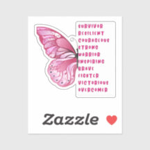 Sticker de sensibilisation au cancer du sein Pinkt