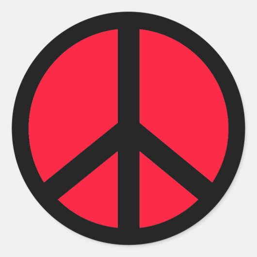 STICKER DE SIGNE DE PAIX ROUGE ET NOIR (Devant)