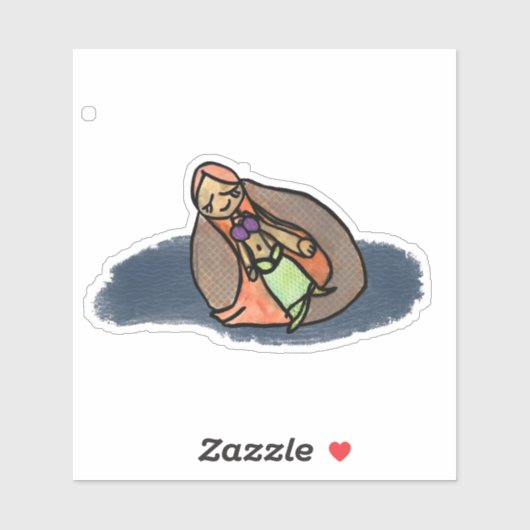 Sticker de sirène (Feuille)